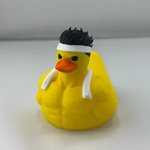 Gym Bro Rubber Duck – 3D Printed Fitness Duck – Workout Gift for Gym Owner, Trainer, Bodybuilder, Weightlifting Decor