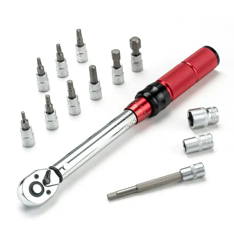 ROCKBROS Torque Wrench 1/4" Drive, Professional 2-24Nm Micrometer Tool with Dual-Direction 72-Tooth Ratchet, Non-slip Handle & Click & Tone Alert System, Dual-Direction Use, Laser-Etched Scale, Micrometer Click Torque Wrench, Quick Release