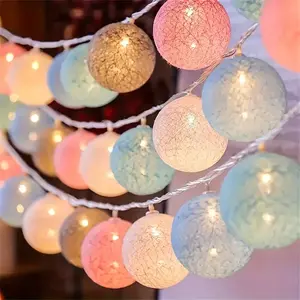 Macaron Color Ball String Lights for Bedroom, Wedding, Christmas, Easter, Halloween, Valentine's Day, Holiday Indoor Decor, 59'' & 118'', Battery Operated