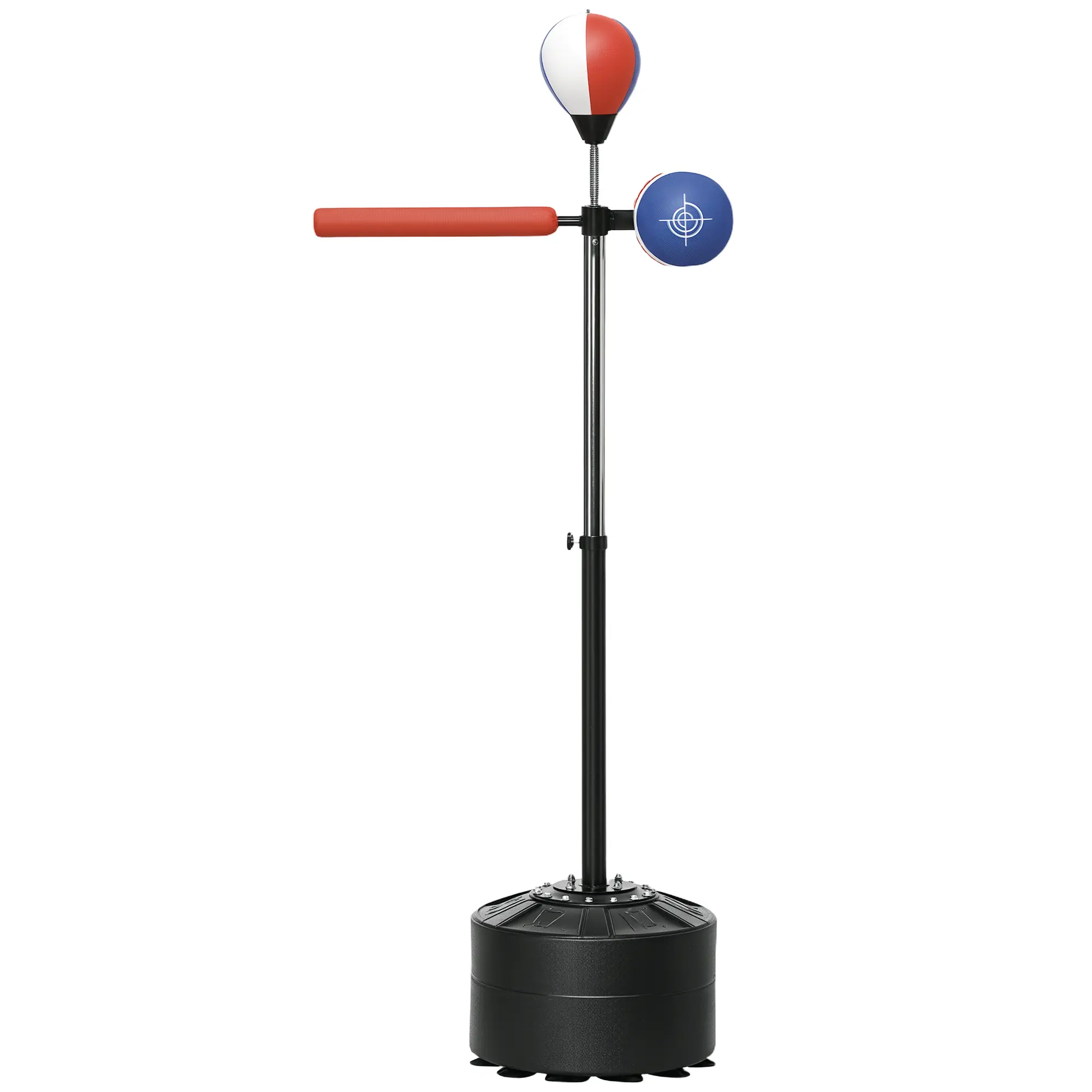 Soozier Free-Standing Reflex Punching Bag for Adults & Teens, Adjustable Height Cobra Boxing Trainer with 360° Reflex Bar, Speed Ball, and Stable Base with Suction Cups, Teenagers, Athletes, 77 Lbs. (Sand), Reflex Training