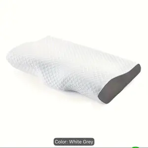 Ergonomic Contour Memory Foam Pillow for Neck Pain Relief – Orthopedic Cervical Support Sleeping Pillow for Side, Back & Stomach Sleepers with Free Pillowcase