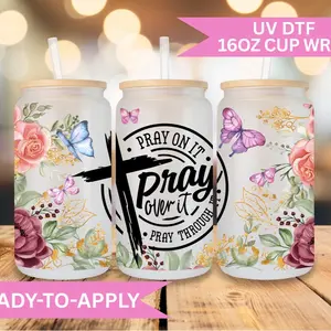 Pray On It-UVDTF Wrap 16oz Cup Wrap Decorative Stickers Waterproof