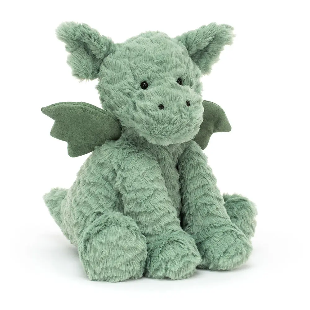 Soft Jellycat Fuddlewuddle Dragon Plushie, Lovable Dragon Stuffed Animal