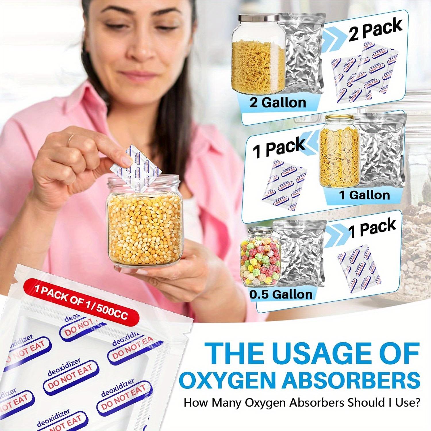 Vitscan 300cc Individually Wrapped Food Grade Oxygen Absorbers for Long Term Storage, Home Supplies for Moth-Mold-Damp Proofing