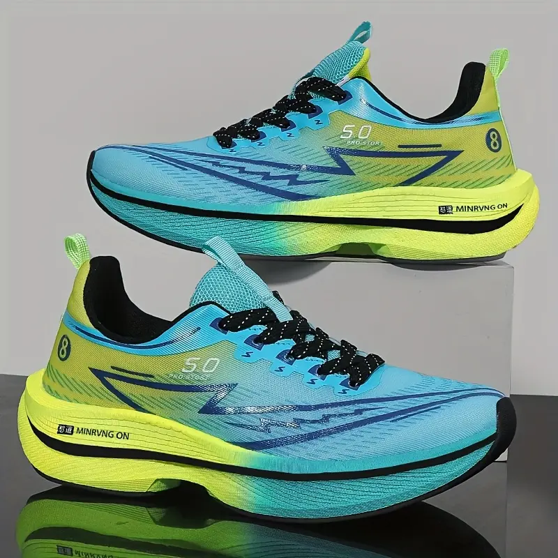 UYCEKK Lightweight Carbon Plate Running Sneakers with Full-Length Shock-Absorbing Track Shoes - Breathable Training Sneakers Suitable for Gym,, - - Performance Athletics Footwear