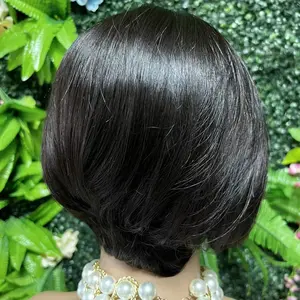 13X4 frontal Pixie cut wigs style wholesale price summer fashion style Synthetic