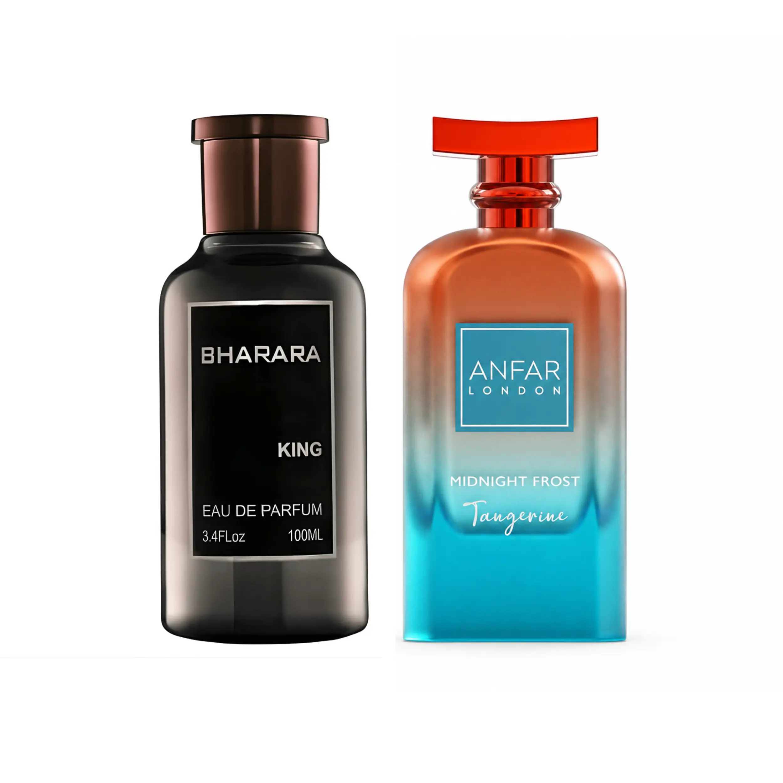 Bharara King EDP Unisex Fragrance (100ML/3.4 FL.OZ) + Anfar Tangerine Midnight Frost (100ML/3.4 FL.OZ) - Summer Beauty & Personal Care Bundle