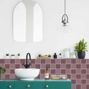PBS Provence Square Tile Stickers | PVC Thickened Crystal Film | Stylish Two-Color Checkerboard Mix | Waterproof & Oil-Proof | Fits Kitchen/Bath/Floor/Ceiling/Tiles/Old Wood | Home Decor (10PCS/30PCS/50PCS/Box