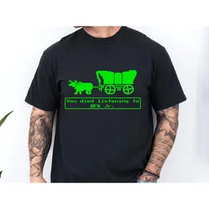 Rfk Jr Oregon Trail Tshirt, Political Humor, Funny Game, Democrat Gift, Protest Shirts, Unisex Short Sleeve Tee, Graphic Streetwear T-Shirt
