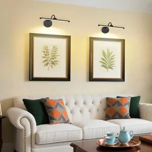 LED Wall Picture Light, USB Rechargeable Wireless Remote Control, Adjustable Color Temperature, Art Display Lamp for Gallery Living Room Corridor