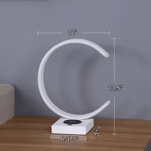 Bedside Lamp with Wireless Charger for Qi Devices, Led Light with USB Port, LED Desk Lamp with Touch Control Stepless Dimmable for Bedroom Living Room Dorm Office and Home