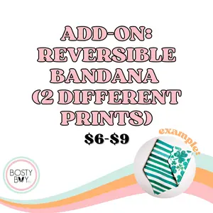 ADD-ON: Personalized and Handmade Reversible Dog Bandana