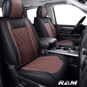 RAM Classic Bighorn Laramie Crew Double Mega Cabs Full Set Seat Covers for 2009-2023 1500 2500 3500 Pickup Trucks
