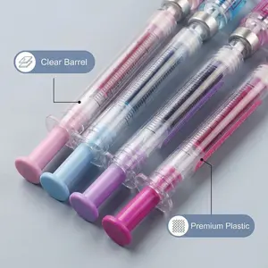 Three Colors Random Shipping Vaccine Pen, Syringe Neutral Pen, Creative Stationery, Student Gift, Office Supplies and Learning Tools
