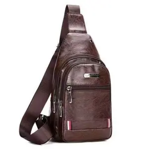 Men Casual and Spacious Sling Bag - Travel Essential, Adjustable Crossbody Chest Pack with Headphone Hole, Durable,  Multiple Compartments for Business Casual Use
