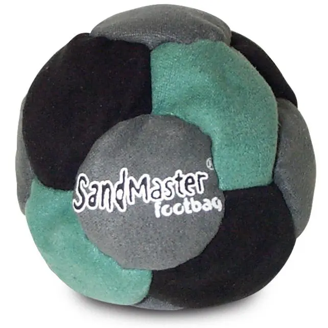 SandMaster Footbag - Soft Suede-Synthetic Filled-with-Sand Gear, 14-Panel Round Shape, Improved Outer Cover for Consistent Kicks, Highest Recommendation for Outdoor Lawn Games