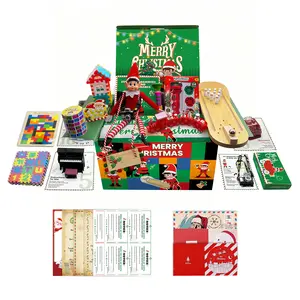 Elf Kit 28-Day Christmas 2026 with 28 Daily Theme Scenes, Elf Adventure Accessories Helper Kit with Elf Props for 28 Days of Magic Christmas Countdown Ideas