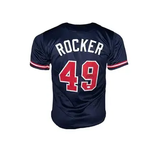 John Rocker Autographed Signed Atlanta Blue Pro Style Baseball Jersey (JSA)