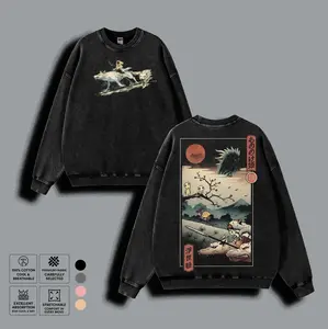 Princess Mononoke Ghibli Anime Hoodie T-shirt Sweatshirt, Vintage San Wolf Graphic Pullover, Unisex Cotton Loose-Fit Top, Gift for Anime Fans Merch