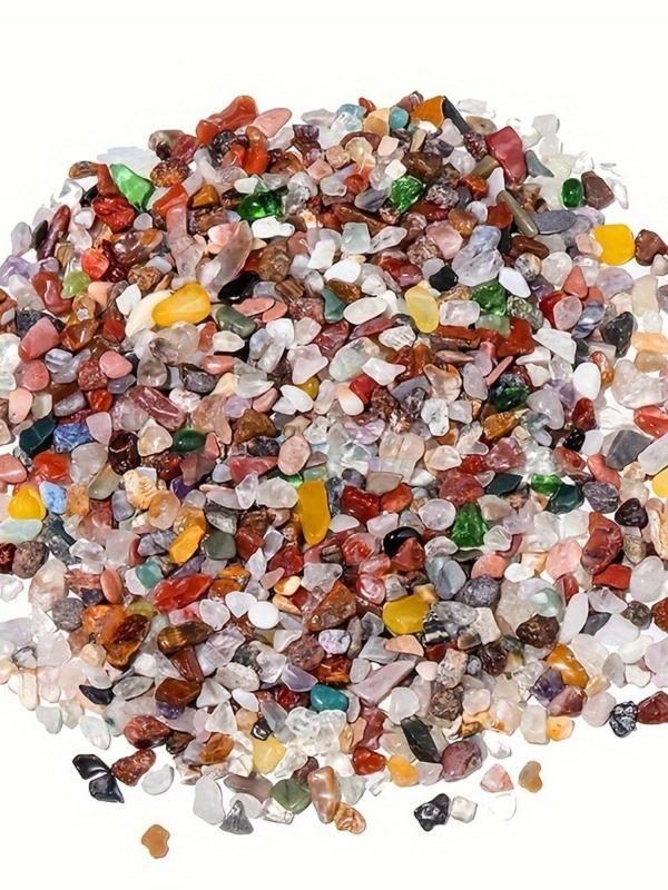 Natural Stone Decoration, Colorful Natural Crystal Stone, Natural Crystal Stone Aquarium Gravel, Sea Glass Rock Sand for Fish Turtle Decoration, Fish Tank