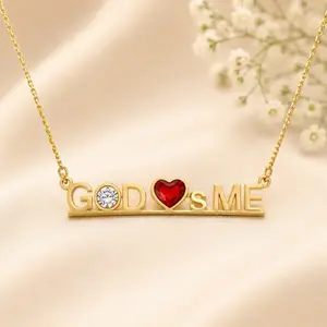 God Loves Me Necklace | Christian Necklace for Women | Faith Jewelry | Religious Gift | Inspirational Jewelry | Christian Gift for Her