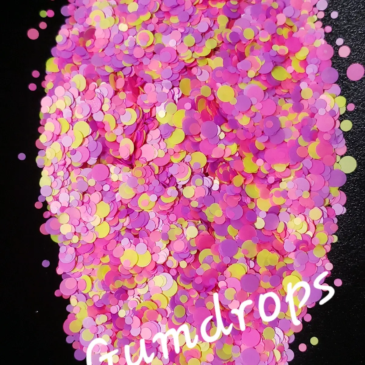 Gum Drops, Dot shaped glitter mix, High Quality glitter