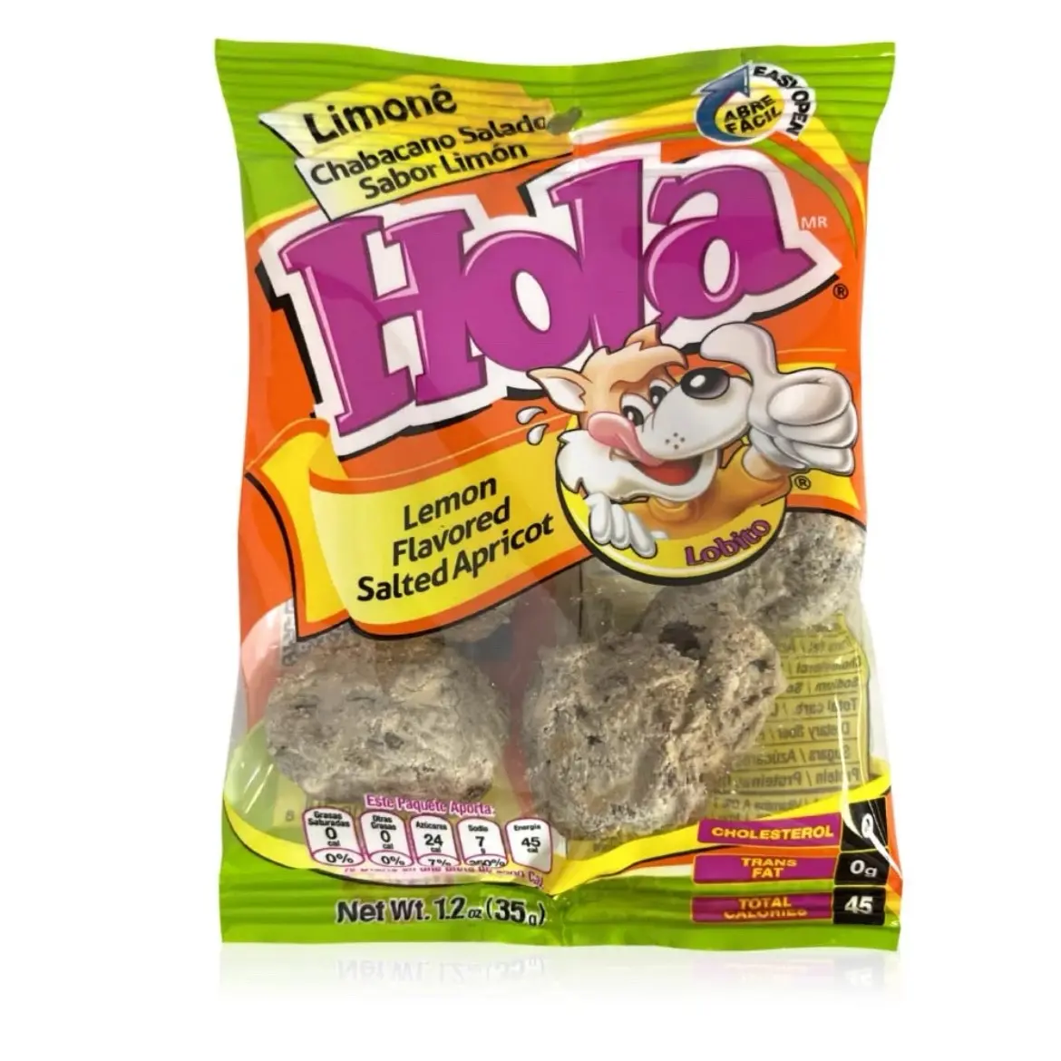 Saladitos Limon Saladulces Hola Lobito Lemon Flavored Salted Apricot