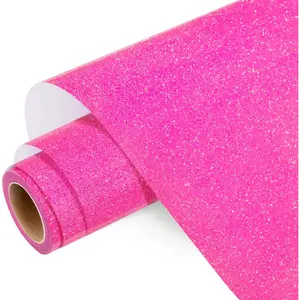 Glitter HTV Hot  Heat Transfer Vinyl Roll,10" x 5ft Sparkle Iron  Vinyl Rolls for Heat Press Design, Shirts, Easy to Cut & Transfer