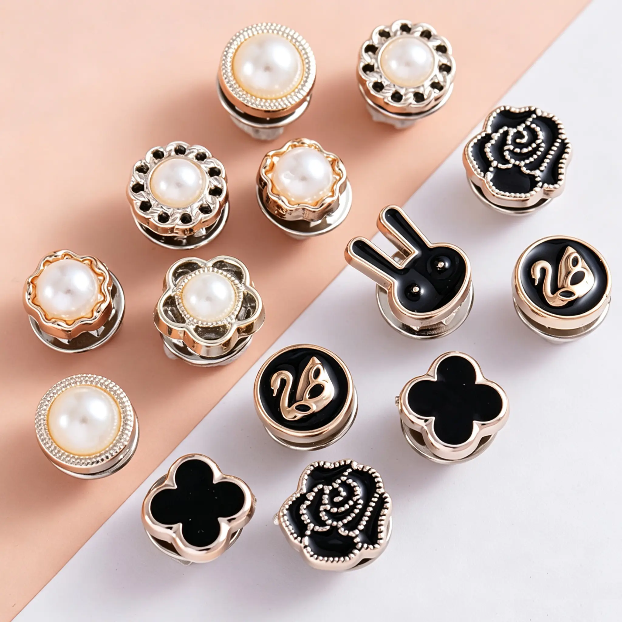 50 Pcs No Sew Shirt Buttons, Decorative Safety Button Pins for Clothes