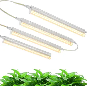 4-Pack 1FT LED Plant Grow Lights | Full Spectrum T5 Indoor Greenhouse Strips