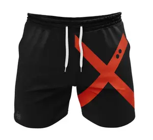 Bakugo My Hero Academia Men's Basketball Mesh Breathable Gym Shorts With Four Pockets