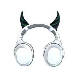Nebula Spiral Horns Attachment - Handmade Headset Headband Fashion Accessory, Sparkle Chromatic Magic Color Shift Headphone accessories, Goth Alt Fashion Fantasy Devil Dragon Cosplay, Twitch Vtuber Streamer