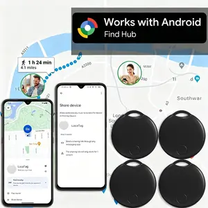 4pc Smart Item Finder Tracker, Bluetooth-compatible Locator, Precise Item Tracking, 75db Sound Alert, for Keys, Backpacks, Wallets, Valuable Items