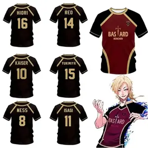 2026 Jersey Futsal Pattern Vl Replika Anime Anime Bastard Munich Summer Men's and Women's 3dt Shirt Casual Sports T Shirt Top