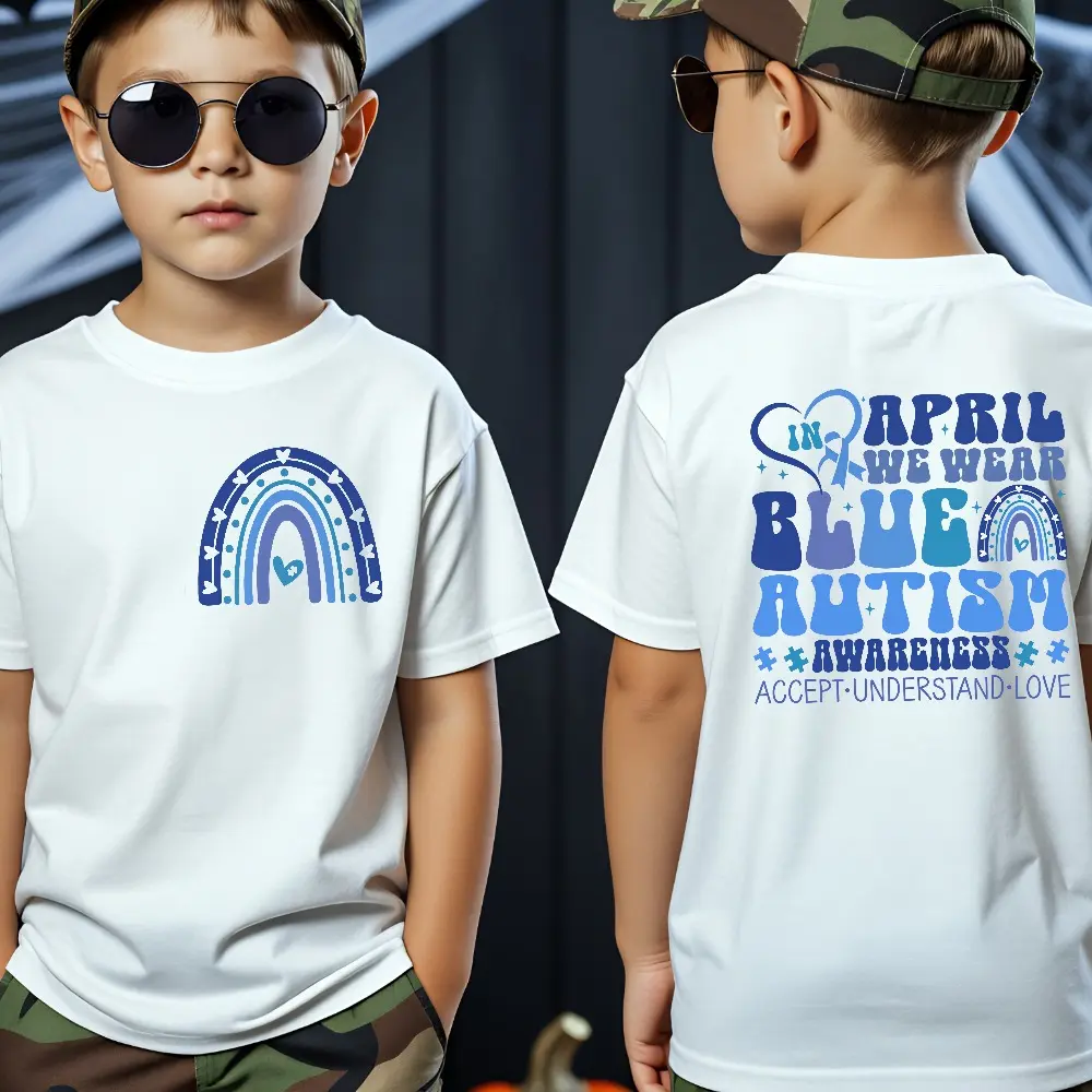 Autism Awareness T-Shirt, In April We Wear Blue Autism Shirt, SPED Teacher Shirt, Autism Mom Gift