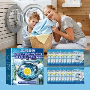 Washing Machine Cleaning Tablets, Stain Remover & Odor Eliminator, Effective Laundry Care Solution, Easy Use Dishwasher Safe