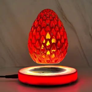 Hengyi Technology Co. Magnetic Levitation Dragon Egg Ornament Technological Night Light Glowing Dragon Egg Desktop Decoration Christmas Birthday Gift