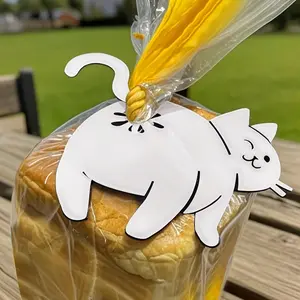 Cat Butt Bread Clip, 2D Printed Fun Kitchen Tool, Plastic Bag Holder, Cute Animal Storage Accessory, Creative Home Decor Gift