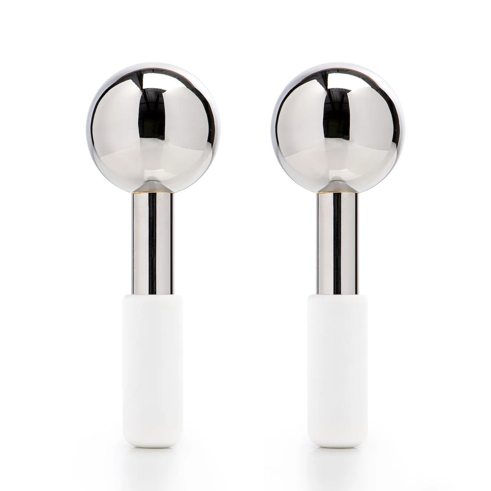 Saian Ice Globes - Stainless Steel & Silicone Ergonomic Massage Tools for Skin Care