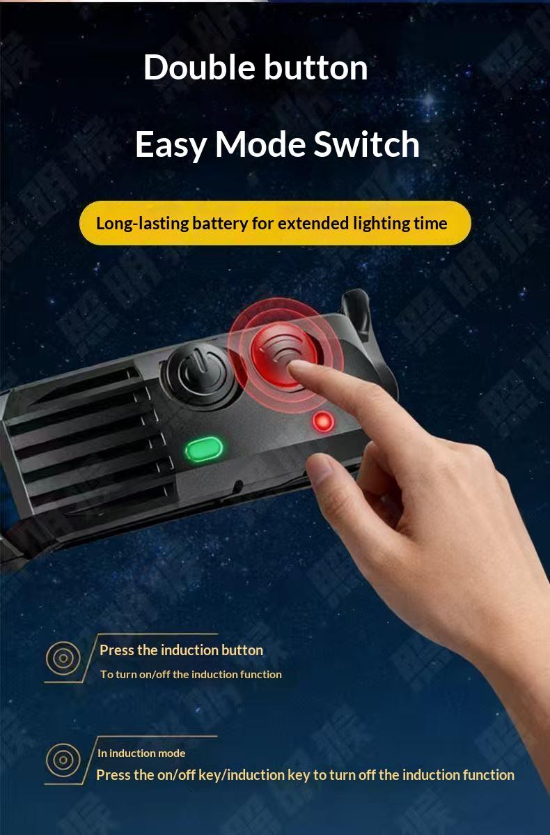 Silicone headlight LED mini multifunctional wave sensing head mounted light COB outdoor fishing and hiking strong light far and near bald head light | Multi level adjustment | Ultra lightweight and portable