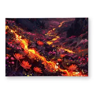 MWW C1ROAR57XIQL9U 5 x 7 ft. Bloom & Eruption - Yellow Outdoor Rectangle Area Rug for Home Decor