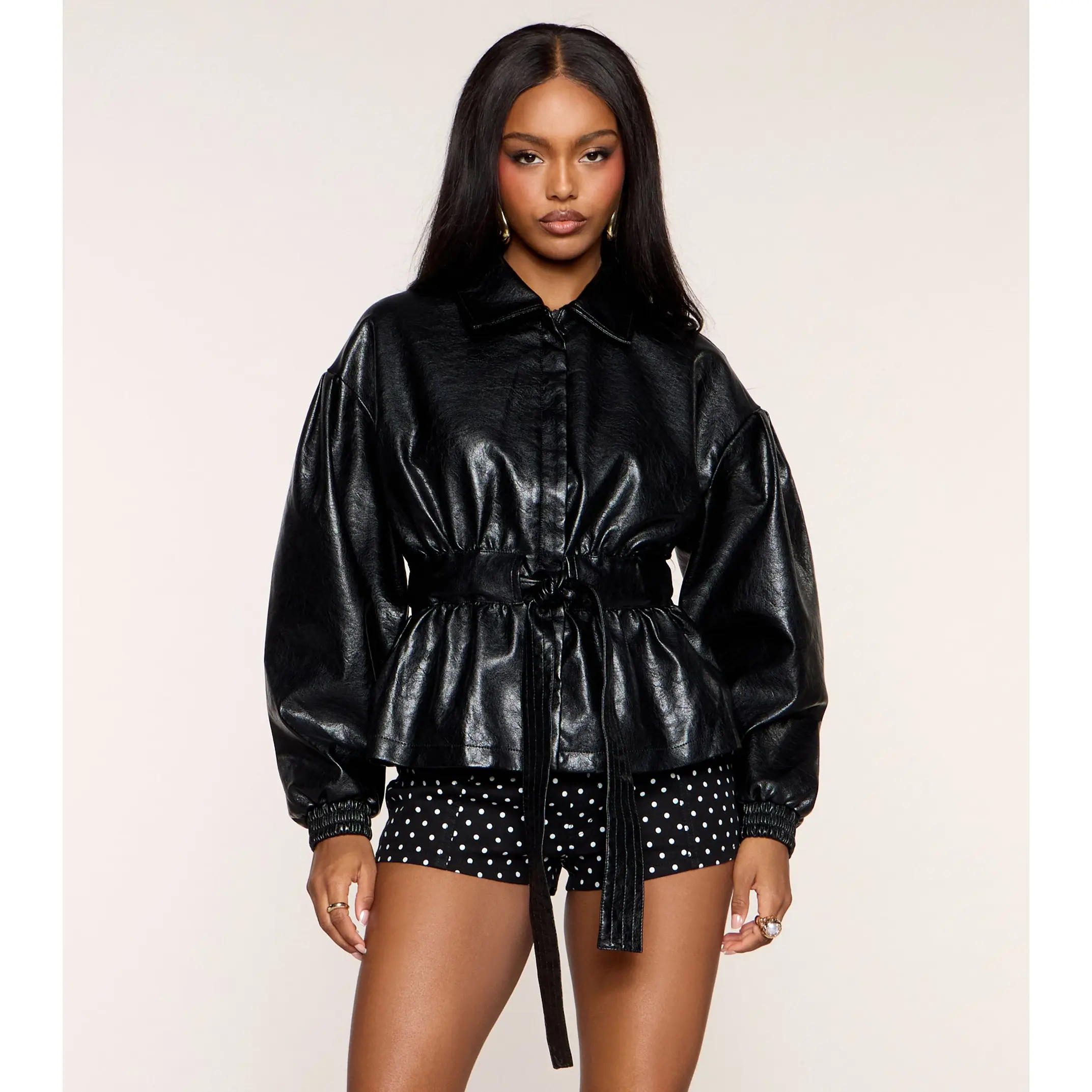 City Streets Belted Crop Trench Coat City Streets Belted Crop Trench Coat