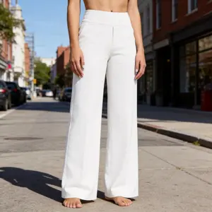 2026 new hot selling women's casual loose pocket knitted straight leg high waisted yoga pants