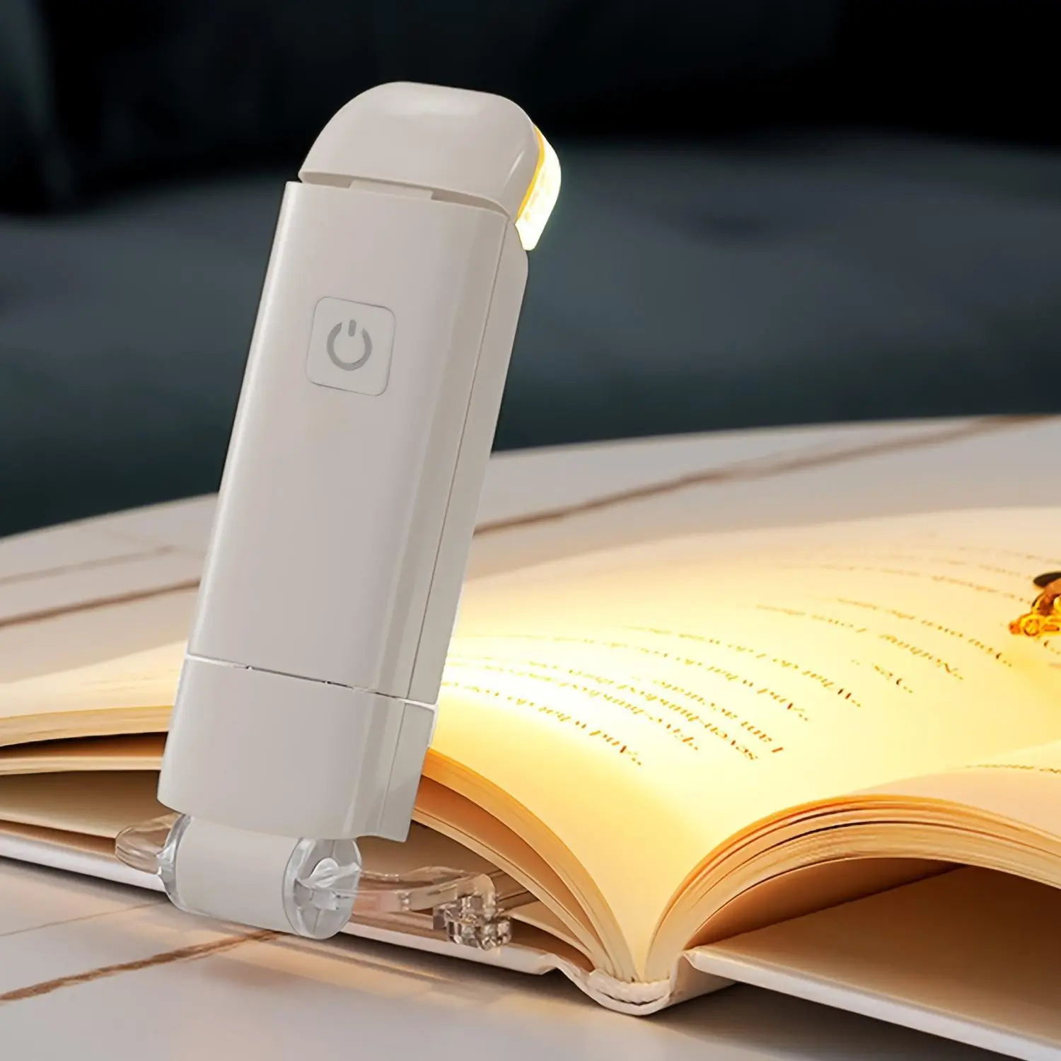 USB Rechargeable Folding Reading Light, 3 Brightness Levels, 3 Color Modes, Eye-Caring LED Night Light, Portable Book Clip Design, LED Night Lamp