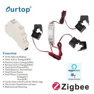 Tuya Wireless Zigbee Bridge Smart Home Din-Rail Zigbee Gateway Hub Remote Control for Alexa Google ATMS10013Z3 ATMsGZ01 Suit