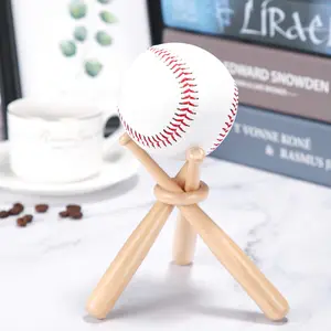 Baseball Stand Holders Balls Display Bat Wooden Stand Holder Display Centerpieces Tables for Baseball Sports Lover(1 Pack)