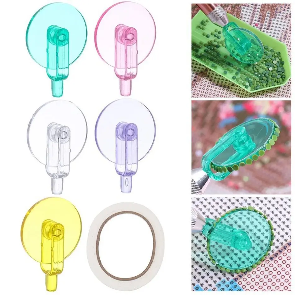 5 Pcs New Diamond Painting Roller Set, Multifunctional Craft Tools Kit, Compatible with Point Drill Pen & Color Diamond Wheel, Universal Press Roller Accessories for 5D Diamond Painting DIY Handmade