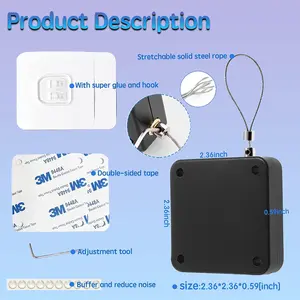 Automatic Sensor Door Closer, Multifunctional Auto Door Closer with Drawstring