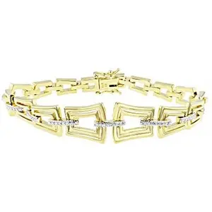 JTV White Diamond Accent 14k Yellow Gold Over Bronze Tennis Bracelet