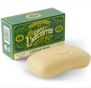Castile Unscented Bar Soap – 1 Natural Soap Bars for Men, Women, and Kids – EWG Verified with raw Organic Cocoa Butter and Olive Oil by Carolina Castile, 5 oz Each